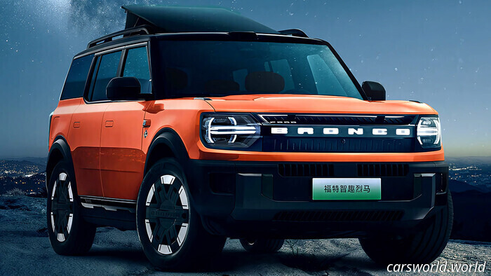 Электрифицированный Ford Bronco прибывает в Китай с сюрпризом в виде выдвижной крыши | Carscoops